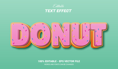 donut 3d editable text effect