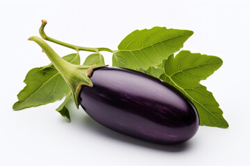 Eggplant on white background