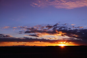 Fototapeta premium Sunset sky in Ouarzazate, Morocco