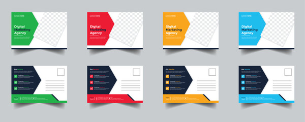 Modern Creative Corporate Post Card Template, Vector Template for Opening Invitation Editable,  Professional Business Postcard Design, Event Card Design, Invitation Design, Direct Mail EDDM Template