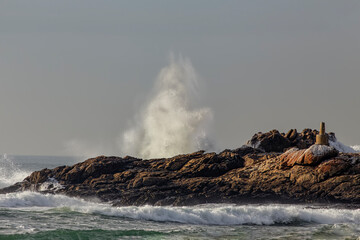 Stormy sea wave splash