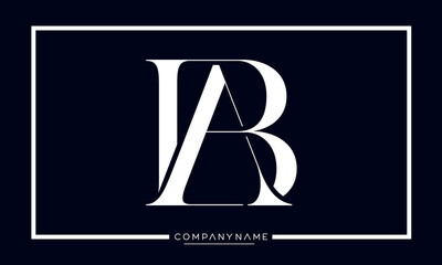BA or AB Alphabet Letters Logo Monogram