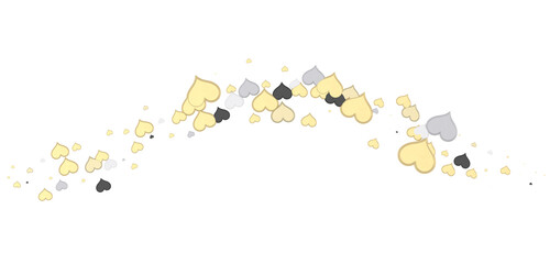 realistic isolated heart confetti on the transparent background for decoration and covering. Concept of Happy Valentine's Day,