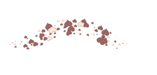 hearts on a pink background. 3d render illustration for advertising. Valentine's Day.