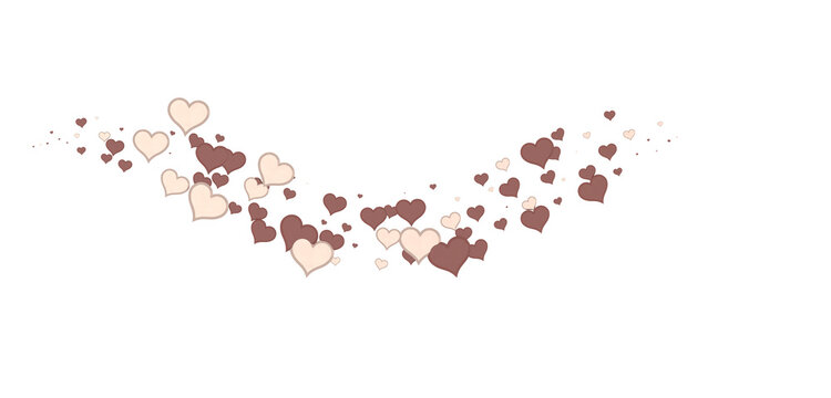 hearts on a pink background. 3d render illustration for advertising. Valentine's Day.