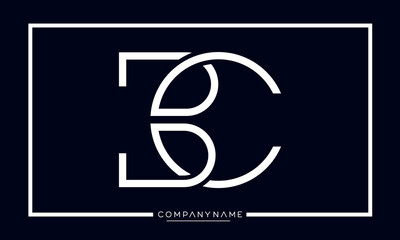 BC or CB Alphabet Letters Logo Monogram