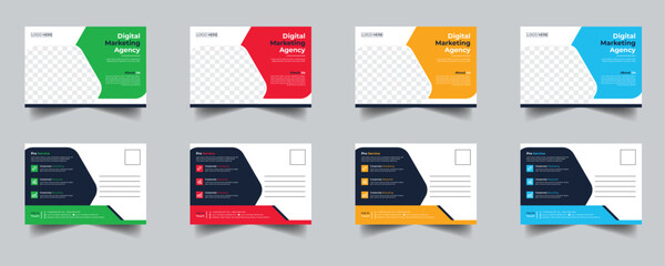 Modern Creative Corporate Post Card Template, Vector Template for Opening Invitation Editable, Professional Business Postcard Design, Event Card Design, Invitation Design, Direct Mail EDDM Template