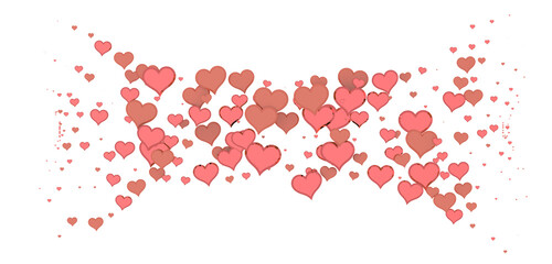 hearts isolated on transparent background. Valentine’s day design.