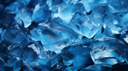 blue ice cubes background