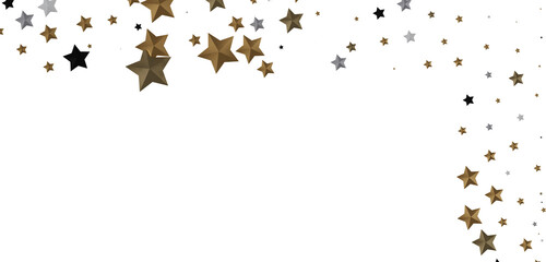 Gilded Rainfall: Experience the Magic of a 3D Gold Stars Shower