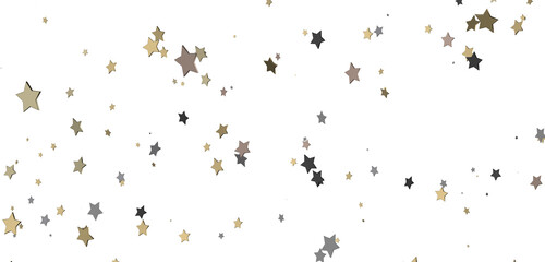 Gilded Rainfall: Experience the Magic of a 3D Gold Stars Shower