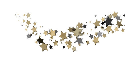 Stars - Glossy 3D Christmas star icon. Design element for holidays. -