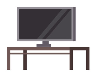 TV screen television cinema monitor mockup movie watch concept. Vector flat graphic design illustration
