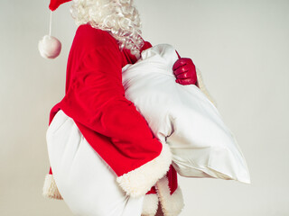 Santa Claus is going to bed.  New home and new year concept. Good night and happy dreams!