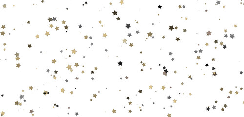 Fototapeta premium Celestial Cascades: 3D Illustration Conjures a Rainfall of Gold Stars