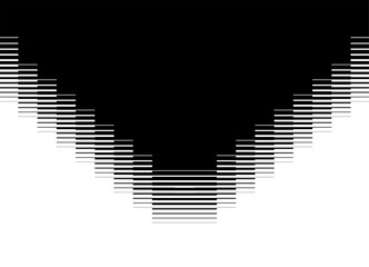 Vector transition from black to white in retro style. Striped vector pattern. Modern vector background.