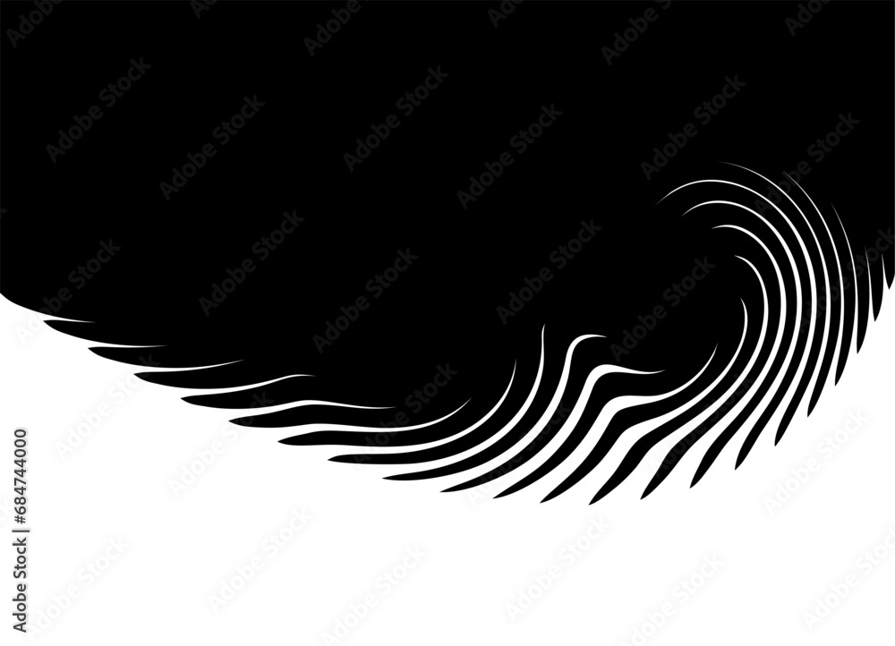 Aufkleber vector transition from black to white with wavy stripes. modern pattern. wave. modern vector backgro