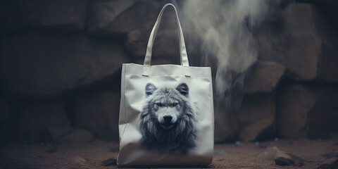  Canvas Tote Bags Reusable Wild Bear Pine Forest Large Canvas Handbag Purse Shoulder Shopping Bag for Women Grocery Bag with, generative AI