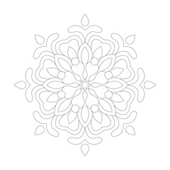  Mandala Simple Floral design Coloring book page vector file.