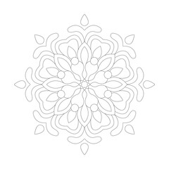  Mandala Simple Floral design Coloring book page vector file.