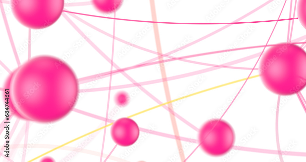 Poster Abstract digital background of points and lines. Glowing plexus. Big data. Network or connection.
