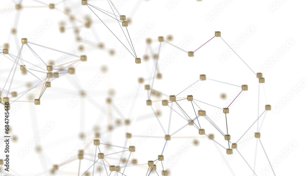 Poster abstract digital background of points and lines. glowing plexus. big data. network or connection.
