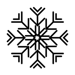 Feather snowflake outline icon isolated on a transparent background. Decorative element for Christmas and New Year design. Vector graphics. Vector circular ornaments. Floral elements.	