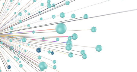 Abstract digital background of points and lines. Glowing plexus. Big data. Network or connection.