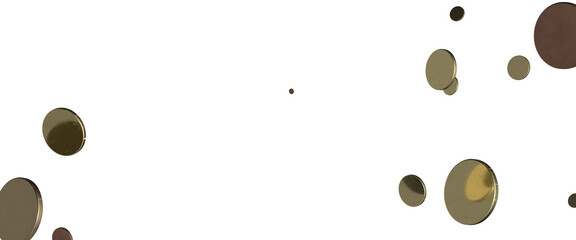 gold confetti background, isolated on transparent background