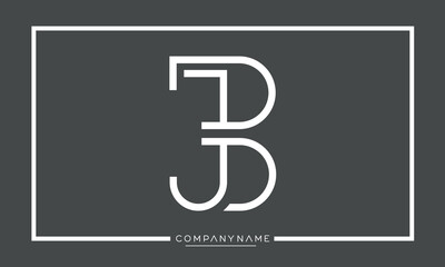 Alphabet Letters Icon Logo BJ or JB