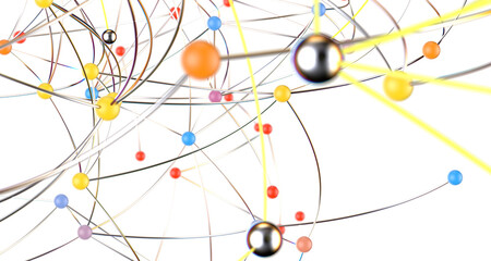 Abstract 3d render, network concept, background