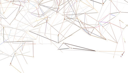 Abstract 3d rendering of network concept. Modern background. Futuristic shape with spheres and lines. Design for poster, cover,