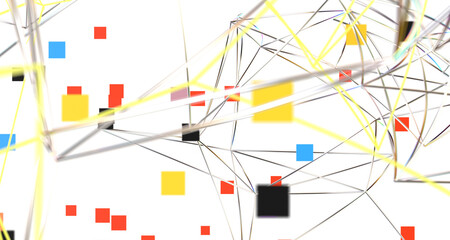 Concept of Network, internet communication. 3d illustration