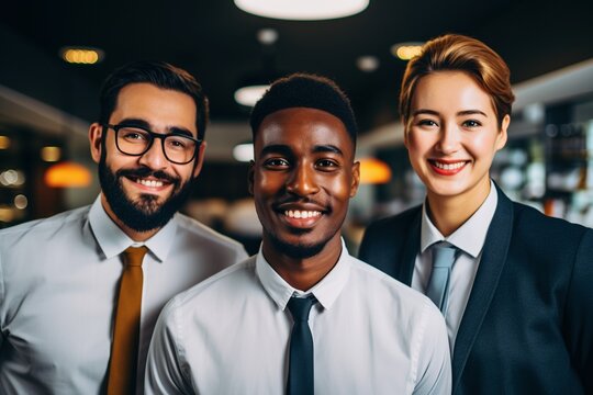 In the realm of business, witness the inspirational integration of this multicultural team. Driven by ambition and united by diversity, they redefine success with a cohesive, innovative, and supportiv