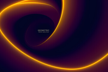 Minimal Abstract Dynamic textured background design in 3D style with gold purple color. Vector illustration.