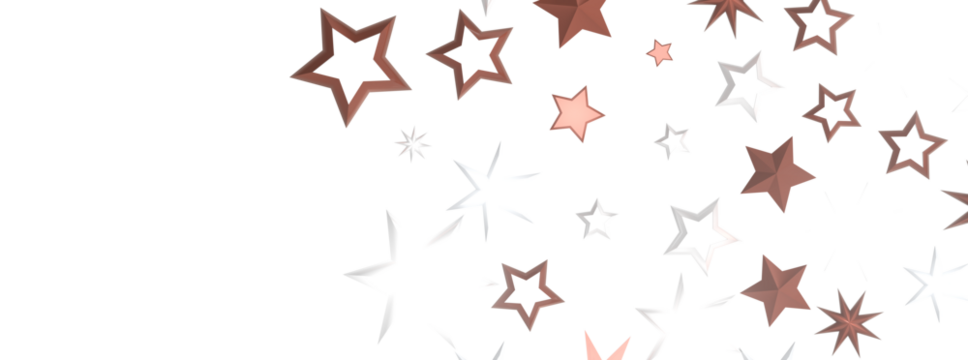 Holiday Stardust Rain: Brilliant 3D Illustration Showcasing Descending Christmas Stars