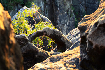 Sonnenuntergang in der Sächsischen Schweiz