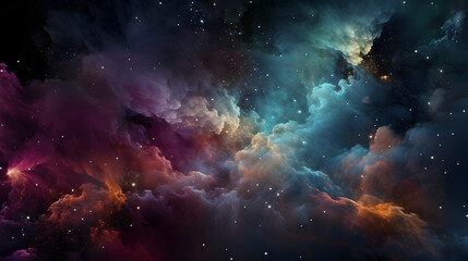 Universums Illustration mit verschiedenen Farben, Kosmos