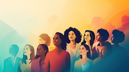 An image of women advocates for diversity and inclusion in the workplace, championing equal opportunities and inclusivity within corporate environments