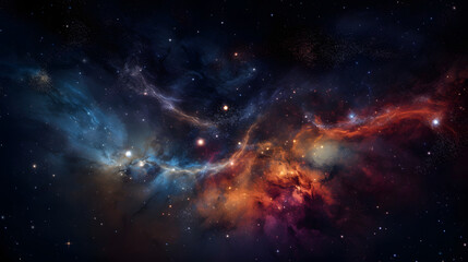 Universums Illustration mit verschiedenen Farben, Kosmos © Milan