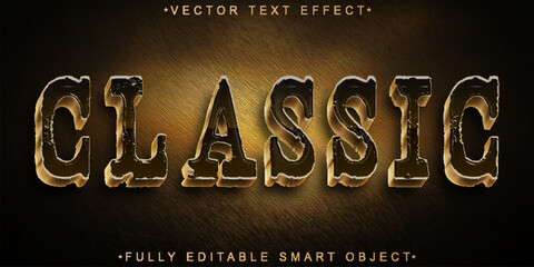 Worn Classic Vector Fully Editable Smart Object Text Effect