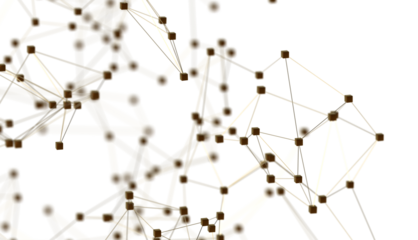 Abstract plexus blue geometry background. Digital technology network connection concept. 3D rendered illustration