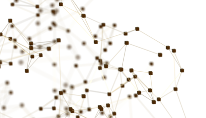 Abstract plexus blue geometry background. Digital technology network connection concept. 3D rendered illustration