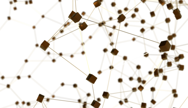 Abstract plexus blue geometry background. Digital technology network connection concept. 3D rendered illustration