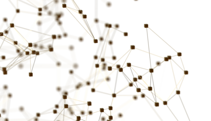 Abstract plexus blue geometry background. Digital technology network connection concept. 3D rendered illustration