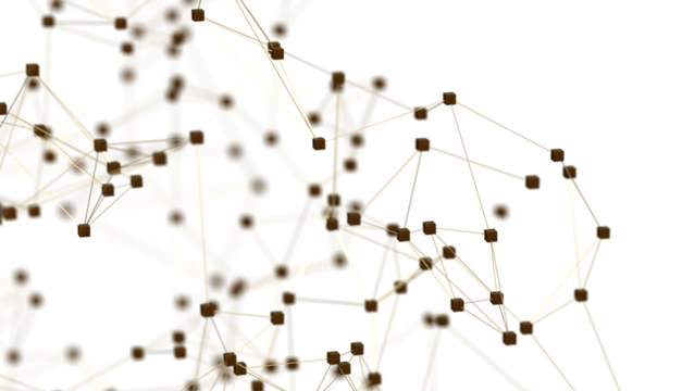 Falling cyber particles. Big data stream. 3d - Powered by Adobe