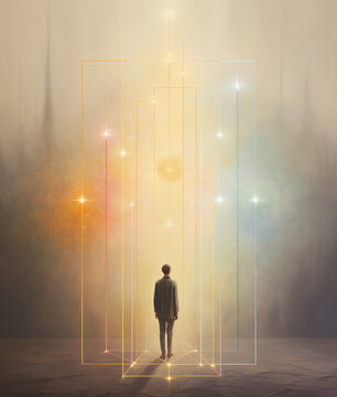 chakras, meditation on a lake, yoga, zen