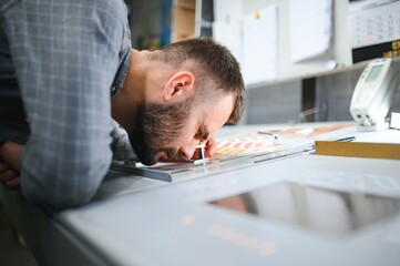 Portrait of a printing house worker