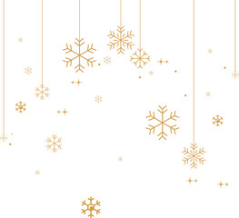 A snowflake winter set of white background, isolated icon silhouette winter border, snow night. Falling snowflakes