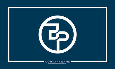 Alphabet letters icon logo BP or PB monogram